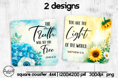 Christian sublimation designs, Square coaster Product Image 1