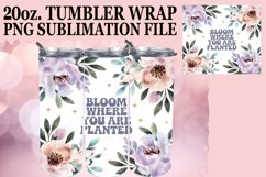 Radiant spirits 20oz tumbler wrap, Flower Quote Product Image 1