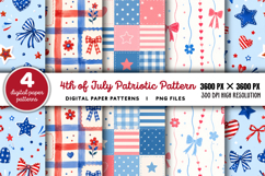 4th Of July Patriotic Pattern PNG Product Image 1