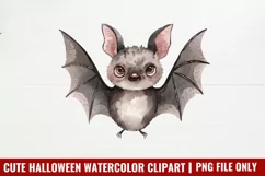 Cute Halloween Watercolor Clipart PNG Product Image 8