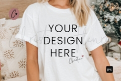 White Christmas Shirt Mockup Product Image 1