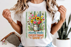 Moms Make Everything Grow PNG, Floral Mom Sublimation Product Image 6