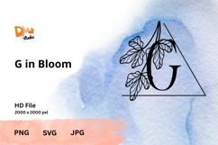 Elegant Emblem Monogram - Botanical Letter SVG | JPG | PNG Product Image 1