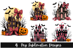 4 Halloween Witch House Clipart PNG | Spooky Season Png Product Image 1