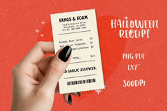 Spooky Halloween Receipt PNG|Funny Printable &amp; Sublimation Product Image 1