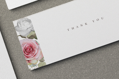 minimalist wedding card invitation set with roses flower Product Image 7