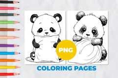 Sweet panda Coloring Pages | Coloring book Product Image 1