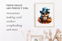 Cute owl halloween clipart, owl sublimation Product Image 3