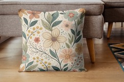 Retro Floral Seamless Pattern Bundle, Scandinavian Flower Product Image 7