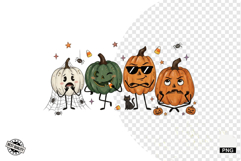 Cartoonish Halloween Pumpkins PNG Product Image 1