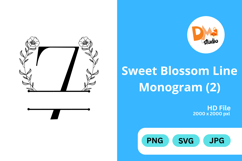 Simple Blossom Line Monogram Product Image 1
