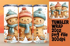 Gingerbread Man Holiday Tumbler Wrap 20oz Design Product Image 1