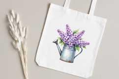 Elegant Watercolor Floral Vase Clipart Collection, PNG Product Image 6