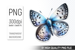 Cute Butterfly Clipart PNG, Valentine&#039;s Day Animal PNG File Product Image 1