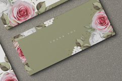elegant wedding invitation card with roses flower wreath Product Image 7