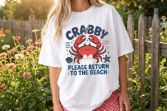 If Crabby please return to the beach PNG sublimation |Beach Product Image 4