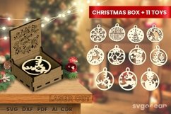 Christmas Box Laser Cut | 11 Christmas Toys | Glowforge Product Image 3