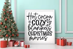 Hot cocoa cozy blankets christmas movies SVG Product Image 3