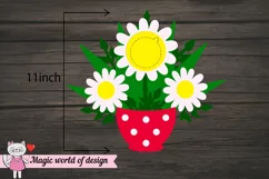 Bouquet daisies Candy Dome Holder Svg, 3d svg cut file Product Image 4