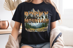 Rocky Mountain PNG, Vintage National Park Elk Sublimation Product Image 7