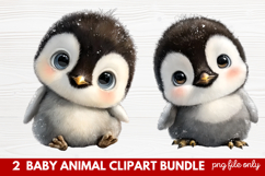 Baby Animal Clipart | Cute Nursery Wildlife PNG Illustration Product Image 1