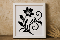 Swirling Floral Decoration SVG Product Image 1