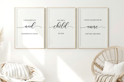 Bible Verse Wall Art Set of 3 Prints Product Image 7