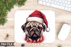 Christmas Dog Sublimation Mouse Pad PNG Design Product Image 1