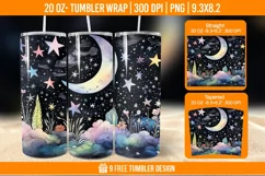 Northern Lights Tumbler Wrap Designs, Sublimation Wrap Product Image 1
