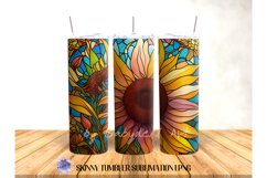 Stained Glass Sunflower20 OZ Tumbler Sublimation Design Product Image 7