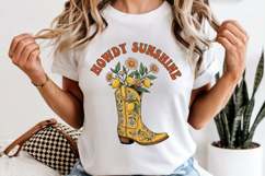 Howdy Sunshine PNG Cowboy Boot Western Sublimation Product Image 6