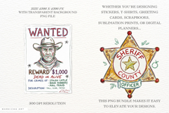 Hand-Drawn Western Clipart Product Image 2