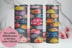 Nurse 20oz Skinny Tumbler Sublimation, Daily affirmations Product Image 3
