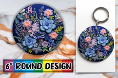 Elegant Flower Embroidered Circle - Spring Product Image 1