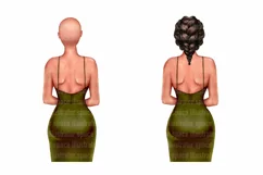 60 unique Hair clipart PNG digital download Product Image 9