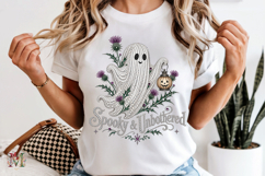 Spooky and Unbothered PNG, Rhinestone Ghost Sublimation Product Image 6
