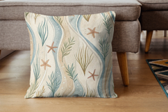 Seamless Coastal Nautical Pattern Bundle, Navy Blue Ocean Product Image 7