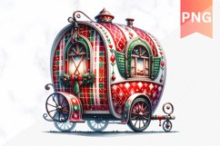 Christmas Whimsical Caravan - Clipart PNG Design Product Image 1