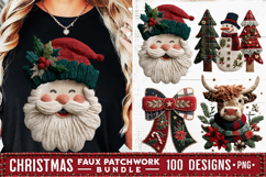Christmas Patchwork Bundle 100 Designs PNGs Sublimation Product Image 10