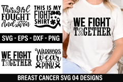 Breast Cancer SVG Design - This girl fought and won Product Image 1