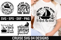 Cruise SVG Design - We re Just Here To Rock The Boat Product Image 1