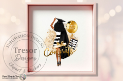 Black Girl Graduation PNG Congrats Grad Glam Design Art Product Image 6