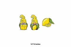 Watercolor family of gnomes with lemon Product Image 4