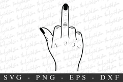 Middle Finger| SVG Cut files | Cricut Product Image 1