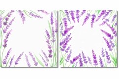 Watercolor Lavender Frame Border Backgrounds Product Image 6