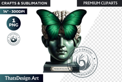 Dark Academia PNG, Gothic Butterfly Clipart Moody ephemera Product Image 1