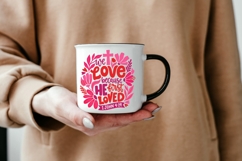 We Love Because He First Loved PNG, 1 John 4:19 Bible Verse Product Image 6