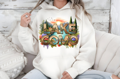 Lake Como Italy PNG, Italian Lake District Sublimation Product Image 7