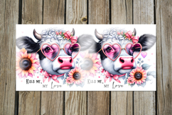 Cow &amp; flowers | 8 Mug watercolor sublimation designs Product Image 7