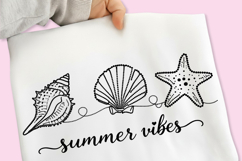 Summer Seashell Bow PNG, Summer Vibes PNG, Minimalist Beach Product Image 1